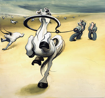Yellow Horse, 2003, oil on canvas, 54x58 inches