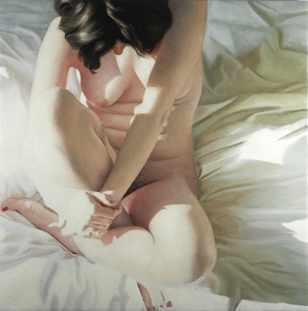 Alyssa Monks, Naked Light I, 2005, oil on linen, 42x42 inches