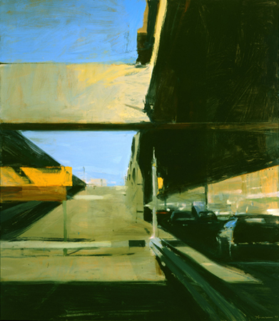 Ben Aronson, Closed Ramp, West Side Highway, 1997, oil on panel, 52x46 inches