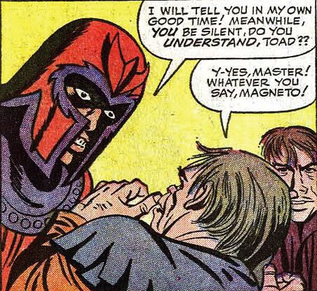 Magneto scolding Toad, probably by Jack Kirby
