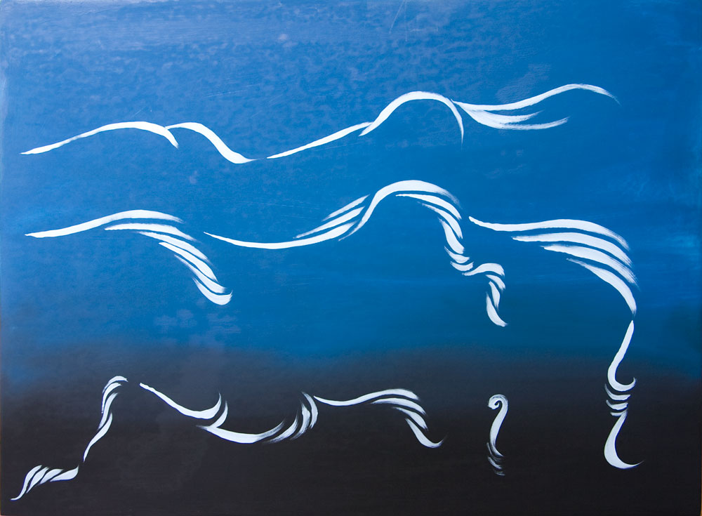 Chris Rywalt, Black and Blue, 2009, oil on panel