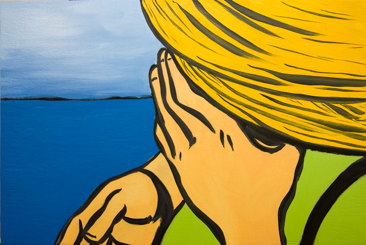 Chris Rywalt, Head in Hands, 2009, oil on panel