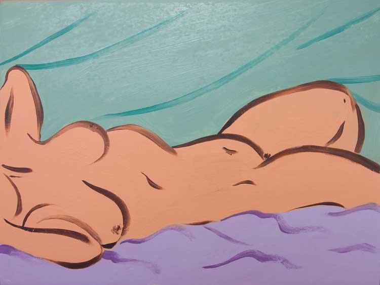 Chris Rywalt, Undercover Nude, 2009, oil on panel