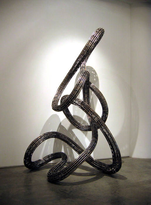 Josh Garber, Fervent, stainless steel, 78x44x34 inches