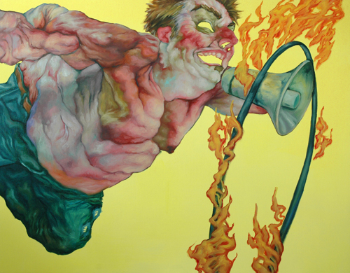 Chad Marshall, Painting 20a, 2006, oil and flashe on linen mounted on plywood, 48x60 inches