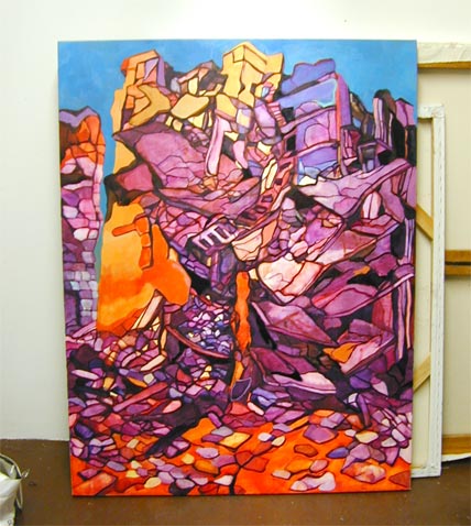 Rachel Dalnekoff, studio view, 2006