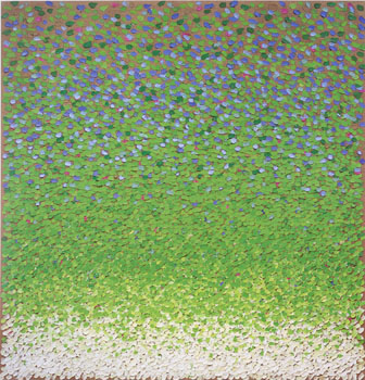 Kuno Gonschior, Landscapes X, 2000-2001, acrylic on linen, 75x79 inches