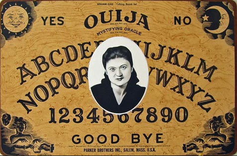 Lordan Bunch, Marker #9, 2006, oil on Ouija board, 15x20 inches