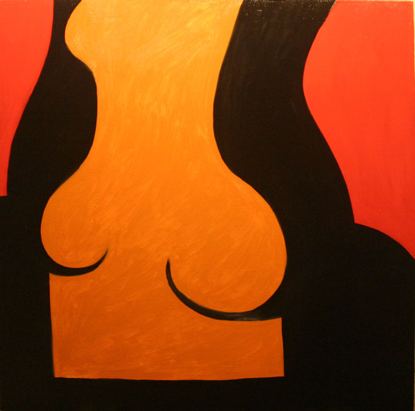 Chris Rywalt, Untitled (in progress), 2007, oil on canvas, 36x36 inches