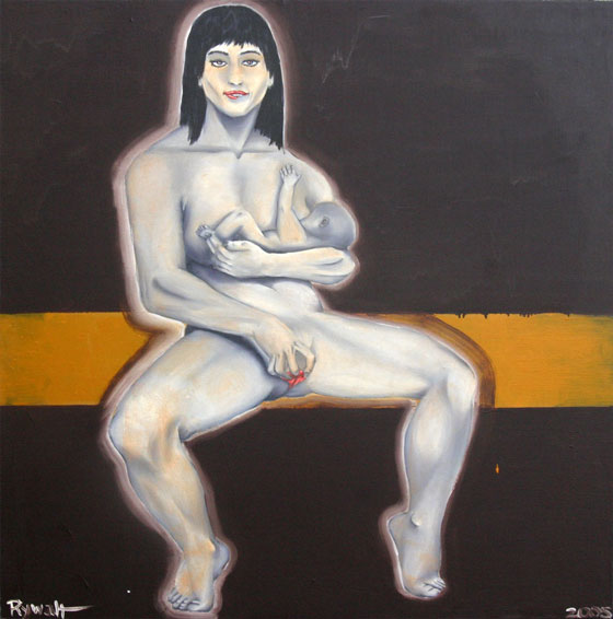 Chris Rywalt, The Lost Painting, 2005, oil on canvas, 36x36 inches