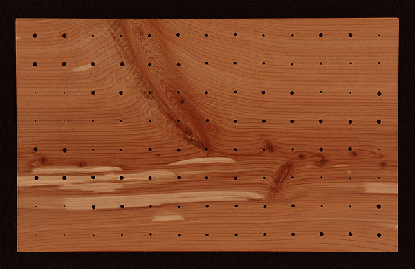J.T. Kirkland, Woven, 2005, aromatic cedar, 9.25x13.25x1.5 inches