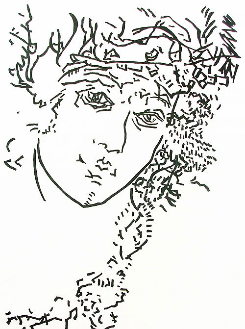 Daniella Sheinman, Venus No. 2, graphite on canvas, 78x54 inches