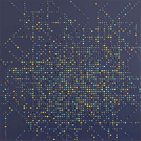 Reese Inman, Projection III, 2008, acrylic on wood panel, 30x30 inches