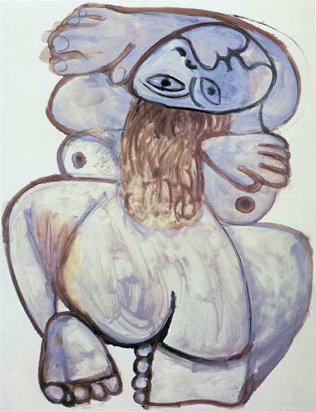 Pablo Picasso, Nu accroupi II, 1971, oil on canvas, 116x89 cm