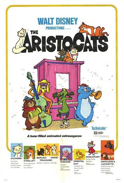 The Aristocats, released December 1970