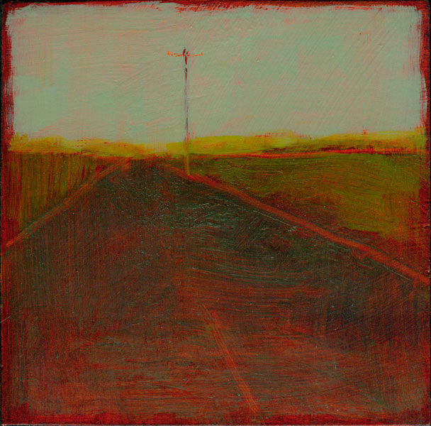 Tracy Helgeson, Horizon Lines (One), 2008, oil on panel, 4x4 inches